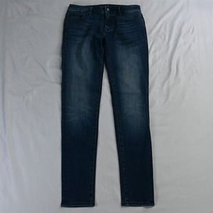 Cult of Individuality 26 Zin Mid Rise Skinny Dark Wash Stretch Denim Womens Jean